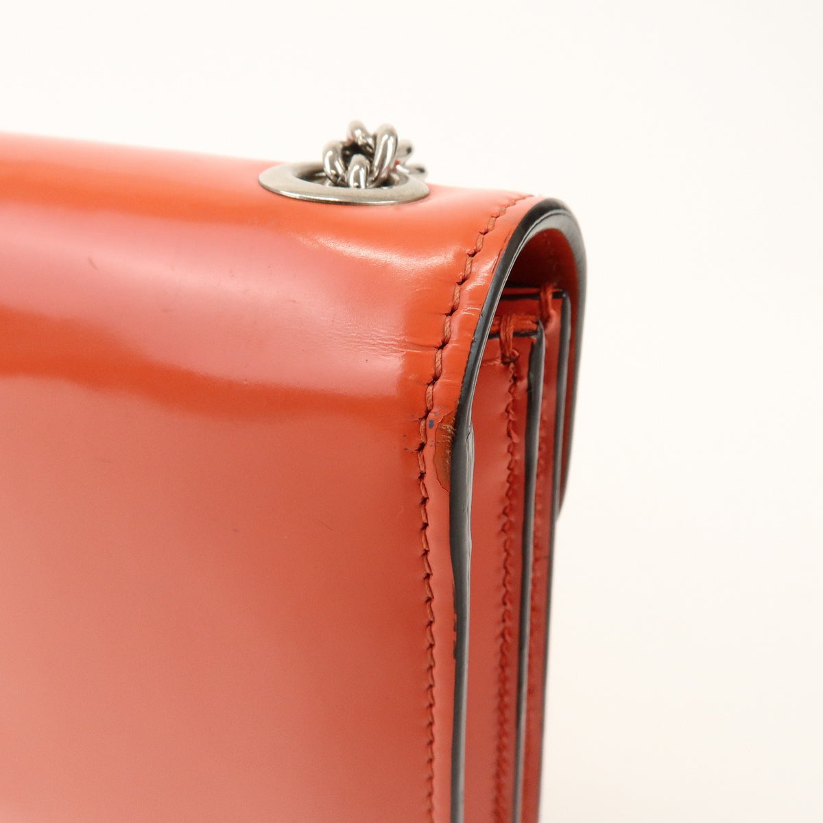 Gucci Interlocking Patent, Orange, Patent Leather, Shoulder Bag