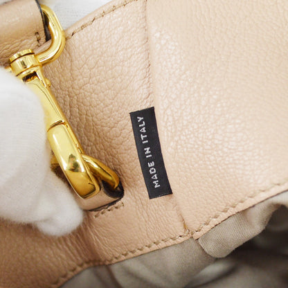 Miu Miu Madras Convertible Side Zip Satchel Leather, Beige, Leather, Tote Bag