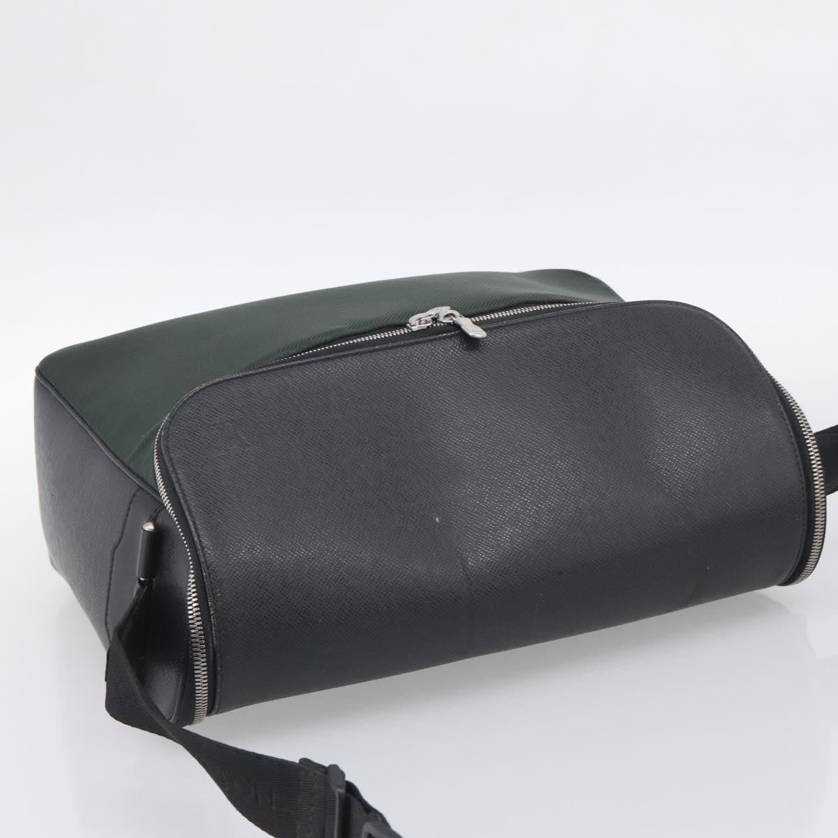 Louis Vuitton Taimyr Messenger Taiga Leather and Canvas, Gray, Leather, Handbag