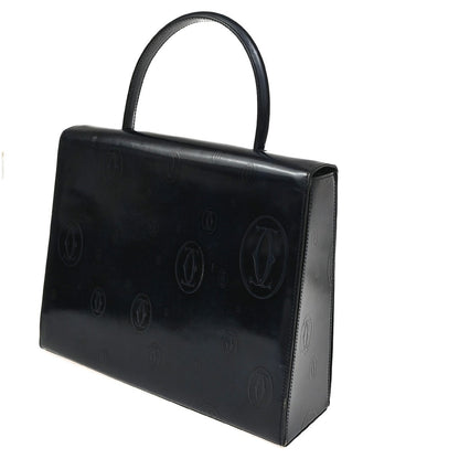 Cartier Happy Birthday Patent Leather, Navy, Patent Leather, Handbag