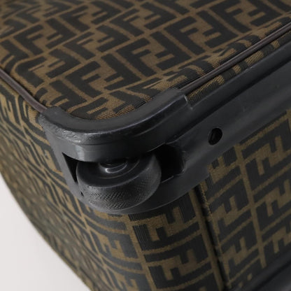 Fendi Vintage Rolling Suitcase Zucca Canvas, Brown, Canvas, Travel Bag