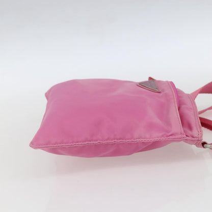 Prada Front Pocket Messenger Tessuto, Pink, Nylon, Shoulder Bag