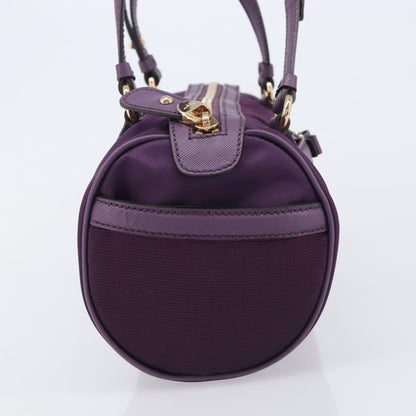 Salvatore Ferragamo Vara Bow Cylinder Bag Nylon, Purple, Nylon, Shoulder Bag