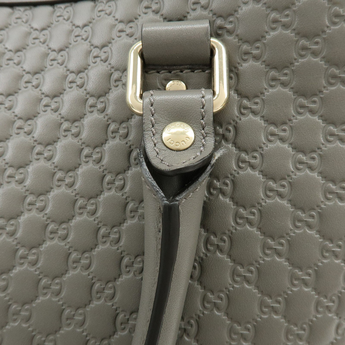 Gucci Zip Pocket Soft Microguccissima Leather, Gray, Leather, Tote Bag