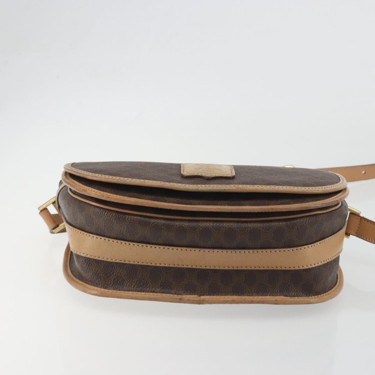 Celine Macadam Canvas, Brown, Canvas, Shoulder Bag