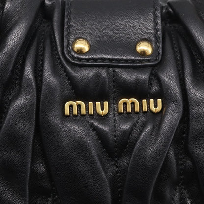 Miu Miu Coffer Convertible Satchel Matelasse Leather, Black, Leather, Handbag