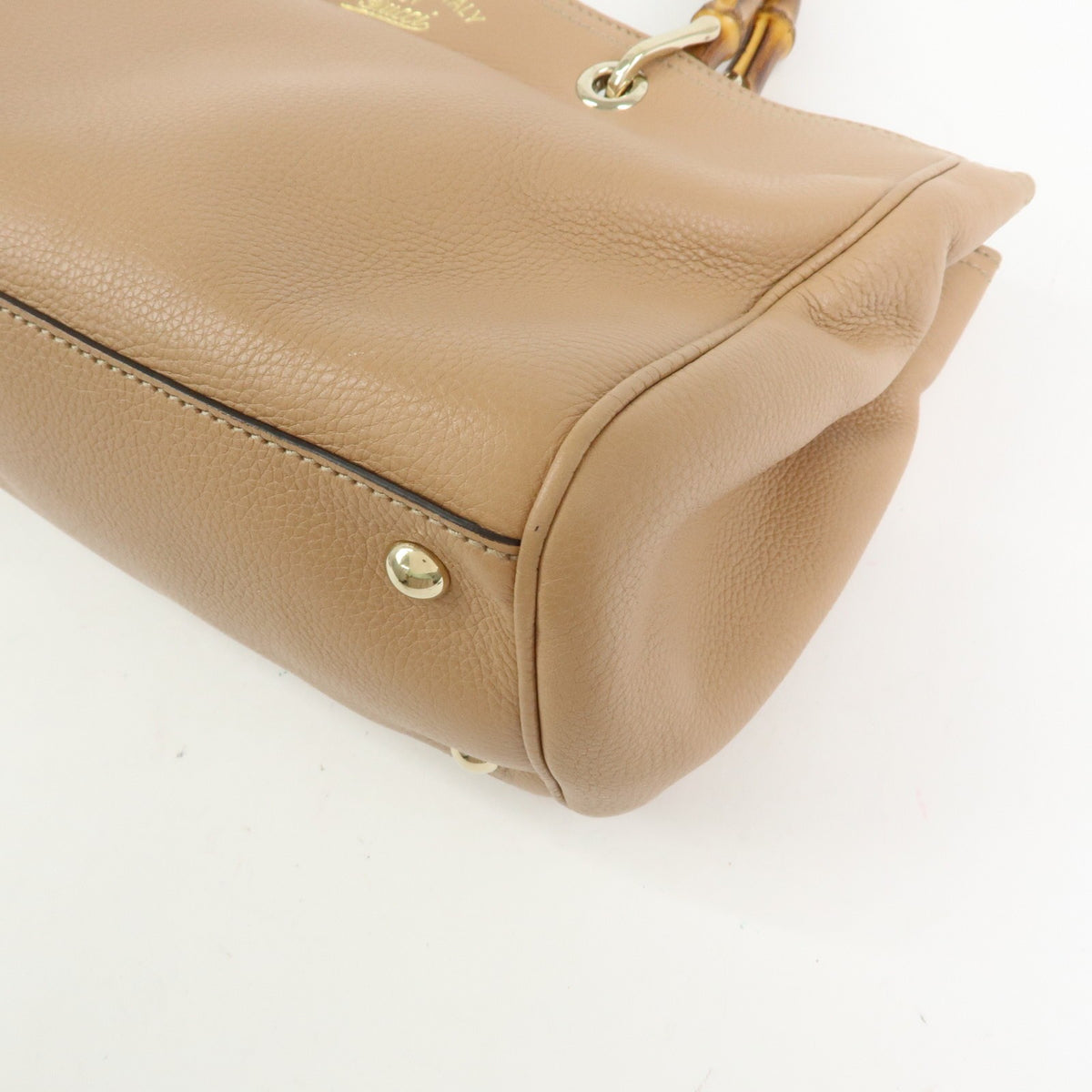 Gucci Bamboo Shopper Leather, Beige, Leather, Tote Bag