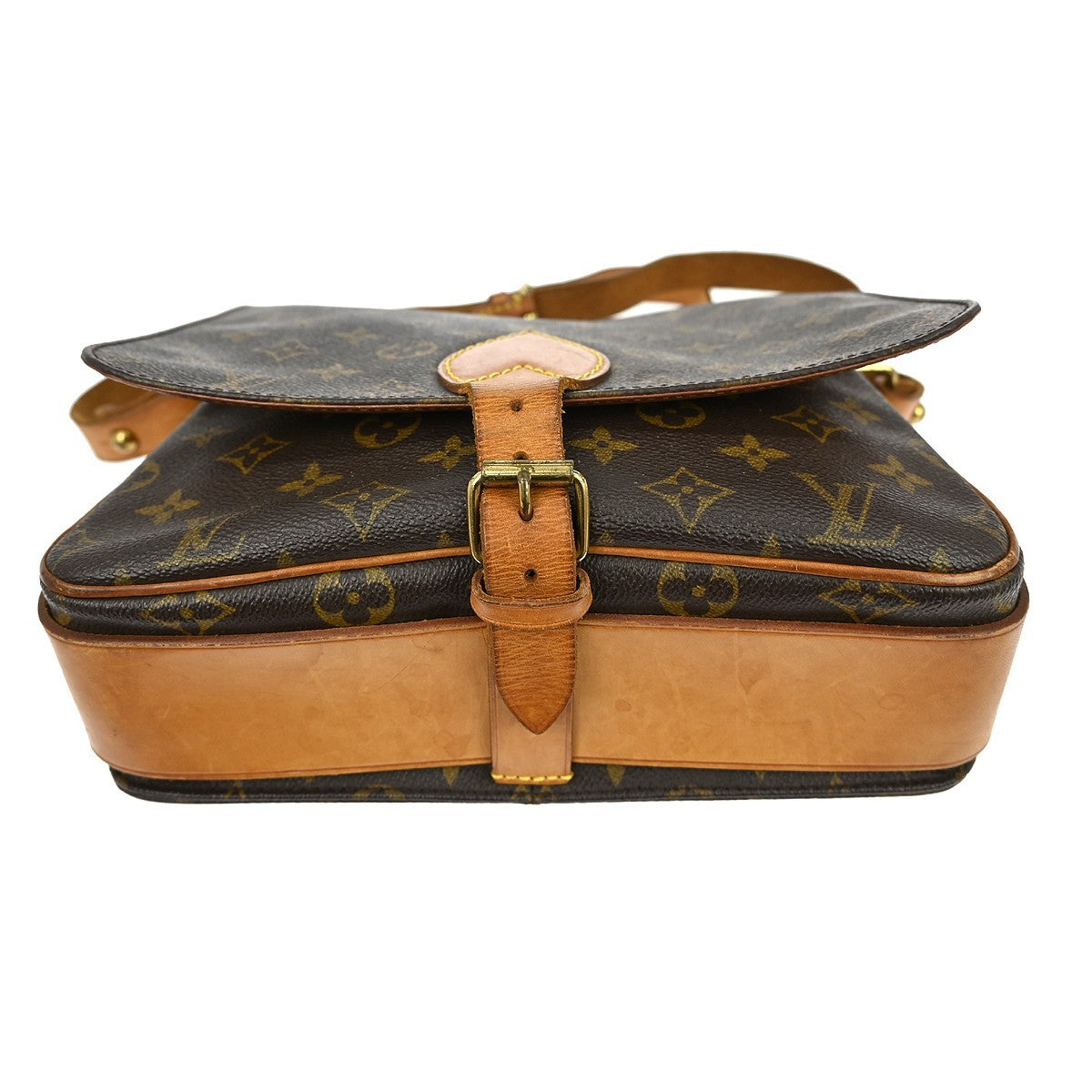 Louis Vuitton Cartouchiere Monogram, Brown, Canvas, Shoulder Bag