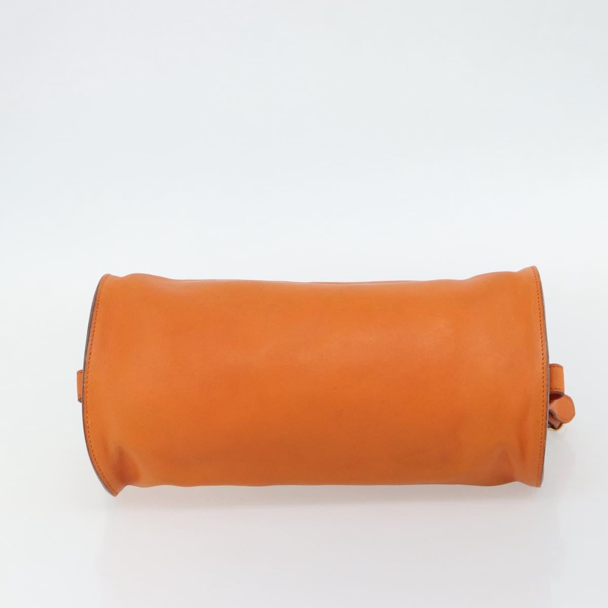 Hermes Sac Doremi Leather, Orange, Leather, Shoulder Bag