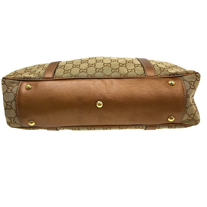 Gucci Twins GG Canvas with Leather, Beige, Canvas, Tote Bag