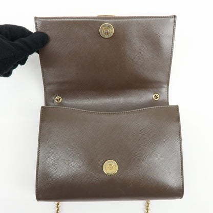 Salvatore Ferragamo Vara Bow Glitter, Brown, Leather, Crossbody Bag