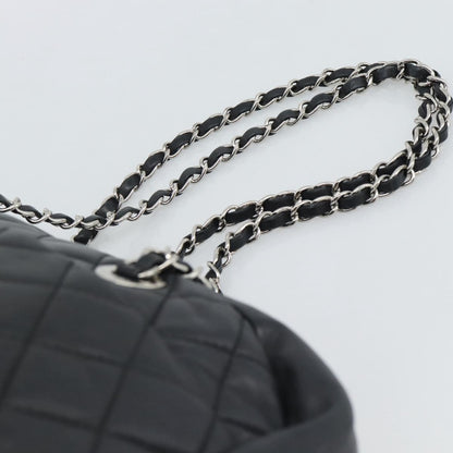 Chanel Mademoiselle Chain Quilted Lambskin, Black, Leather, Shoulder Bag