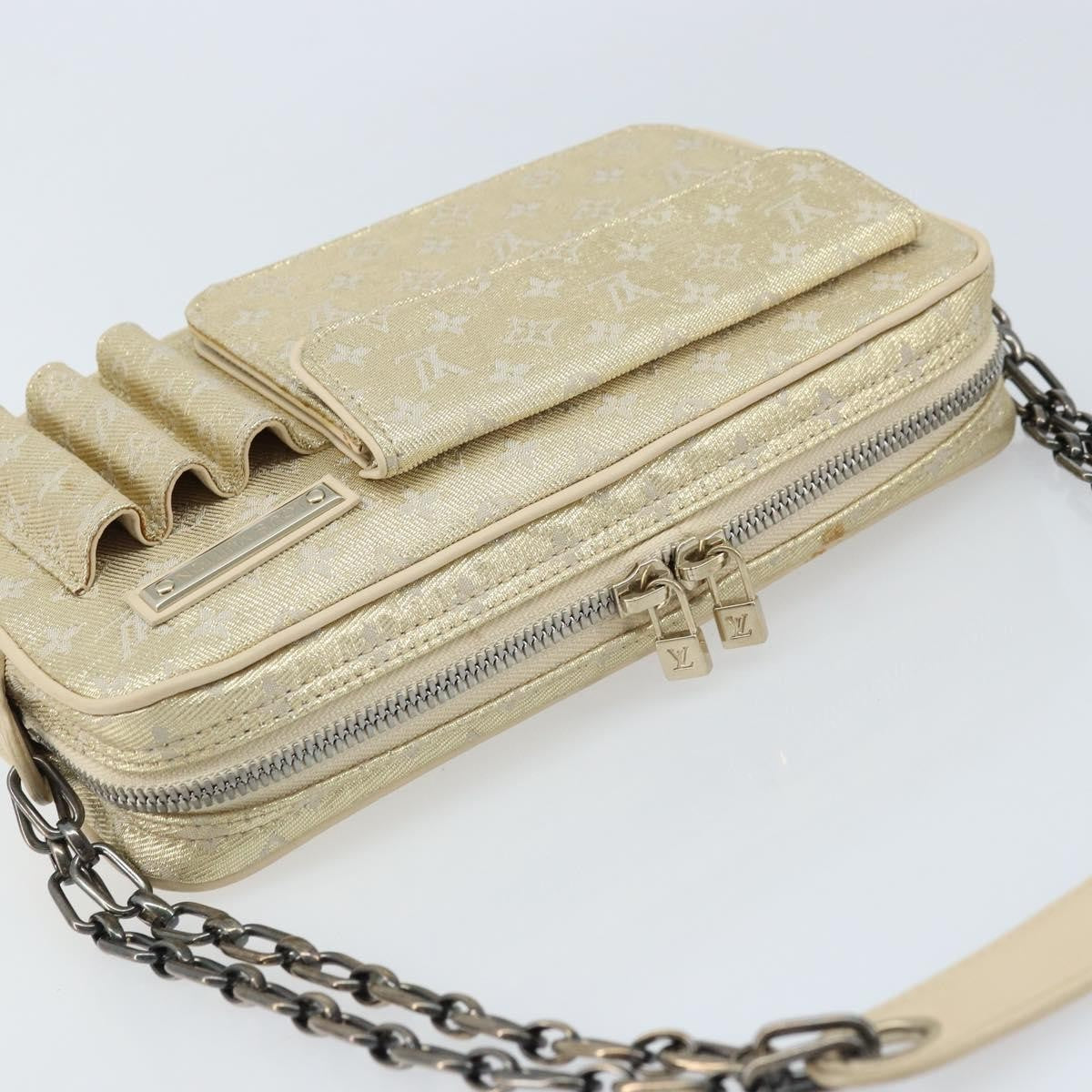 Louis Vuitton McKenna Mini Lin, Gold, Canvas, Shoulder Bag