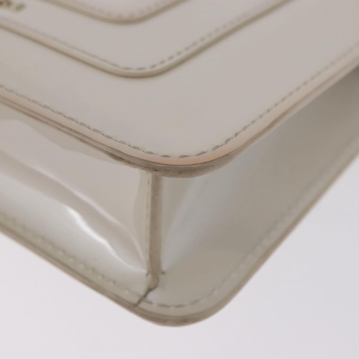 Bvlgari Serpenti Forever Patent, White, Patent Leather, Shoulder Bag