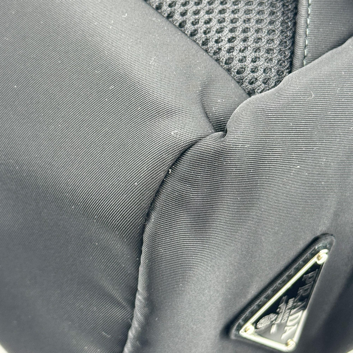 Prada Double Buckle Tessuto, Black, Nylon, Backpack