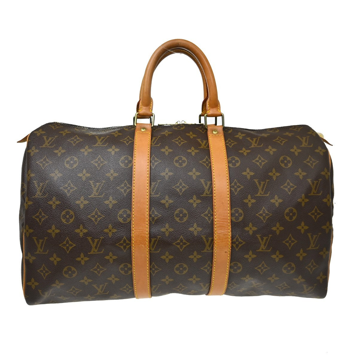 Louis Vuitton Keepall Monogram, Brown, Canvas, Travel Bag