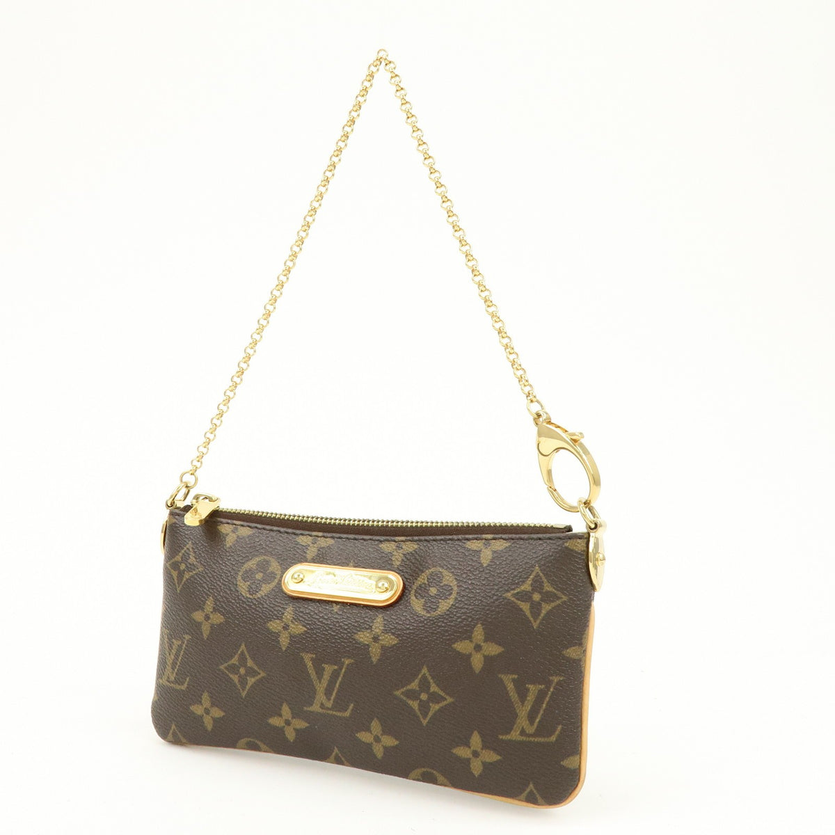 Louis Vuitton Milla Pochette Monogram Canvas, Brown, Canvas, Clutch