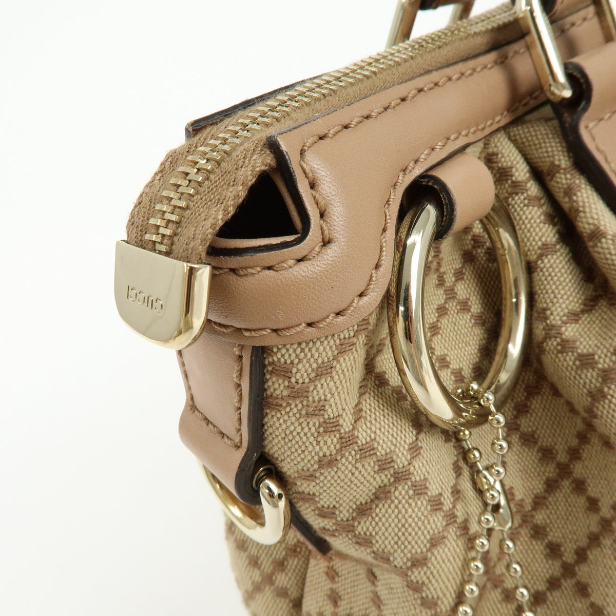 Gucci Sukey Diamante Canvas with Leather, Beige, Canvas, Tote Bag