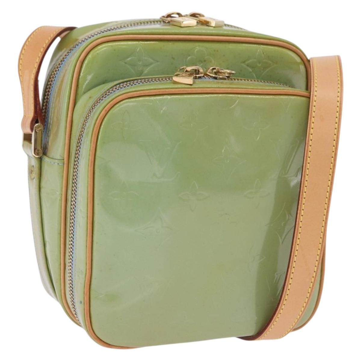 Louis Vuitton Wooster Monogram Vernis, Green, Patent Leather, Handbag