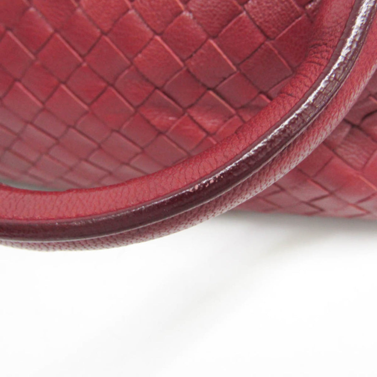 Bottega Veneta Zip Boston Intrecciato Nappa, Red, Leather, Handbag
