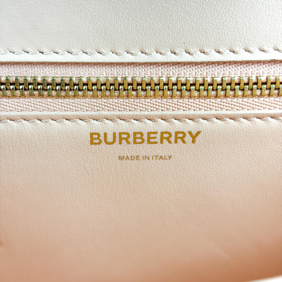 Burberry TB Shoulder Bag Leather, Beige, Leather, Shoulder Bag