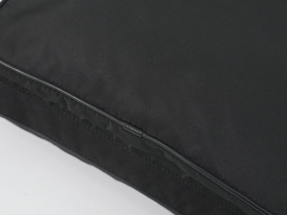 Prada Front Pocket Messenger Quilted Tessuto, Black, Nylon, Shoulder Bag