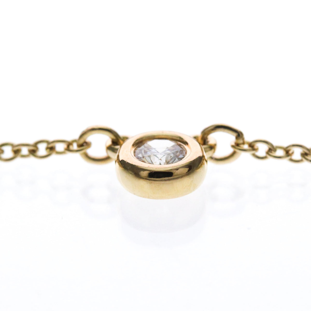 Tiffany & Co. Elsa Peretti Diamonds By The Yard Pendant 18K Rose Gold and Diamond, Gold, Pink Gold, Necklace