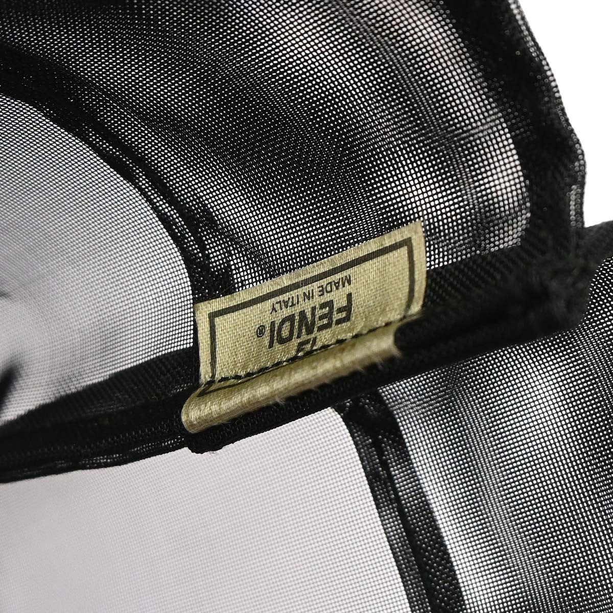 Fendi Vintage FF Mesh, Black, Nylon, Tote Bag