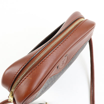 Saint Laurent Le Monogramme Coeur Monogram All Over Coated Canvas and Leather, Brown, Canvas, Handbag