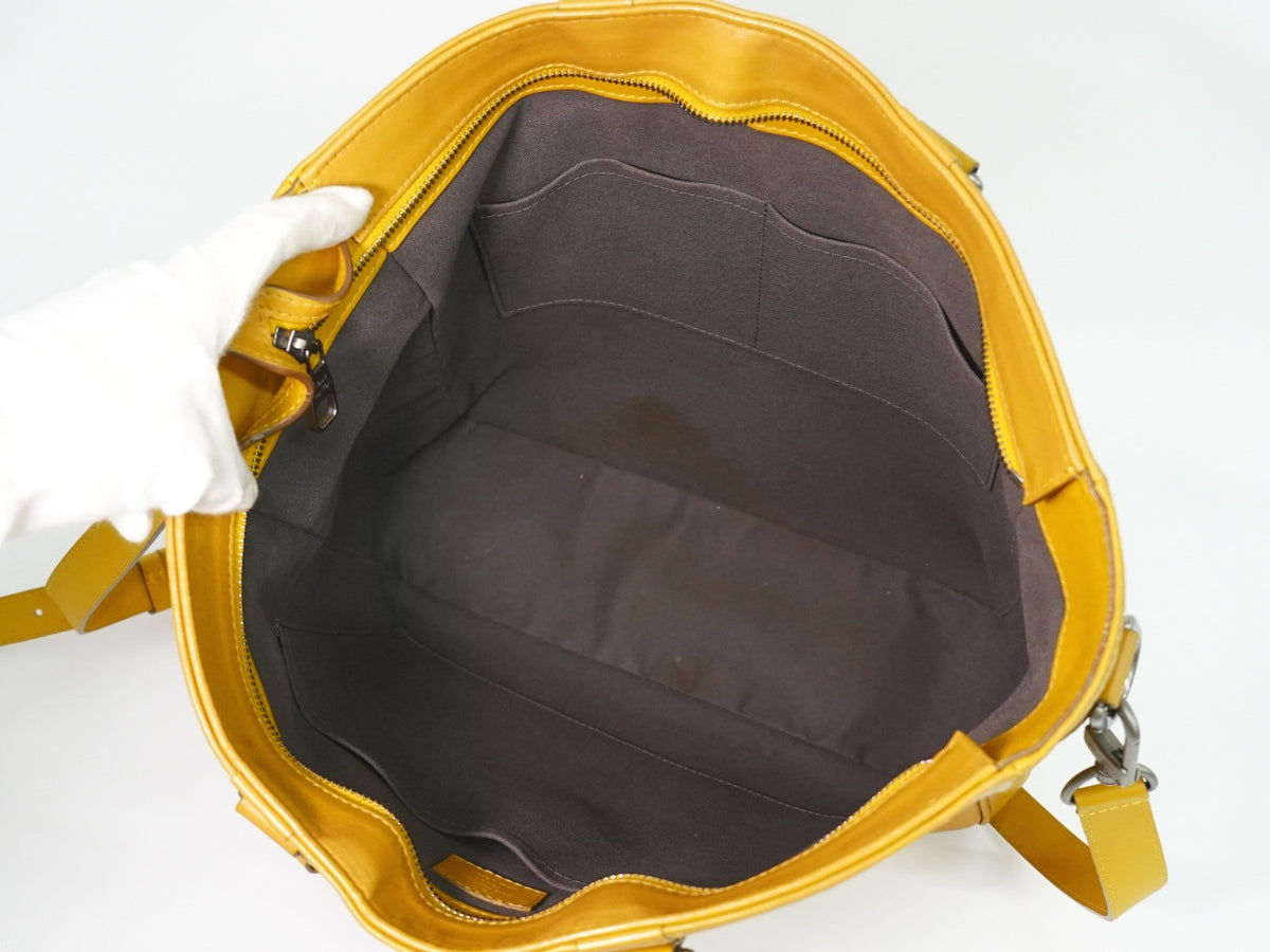 Louis Vuitton Tadao Damier Infini Leather, Yellow, Leather, Handbag