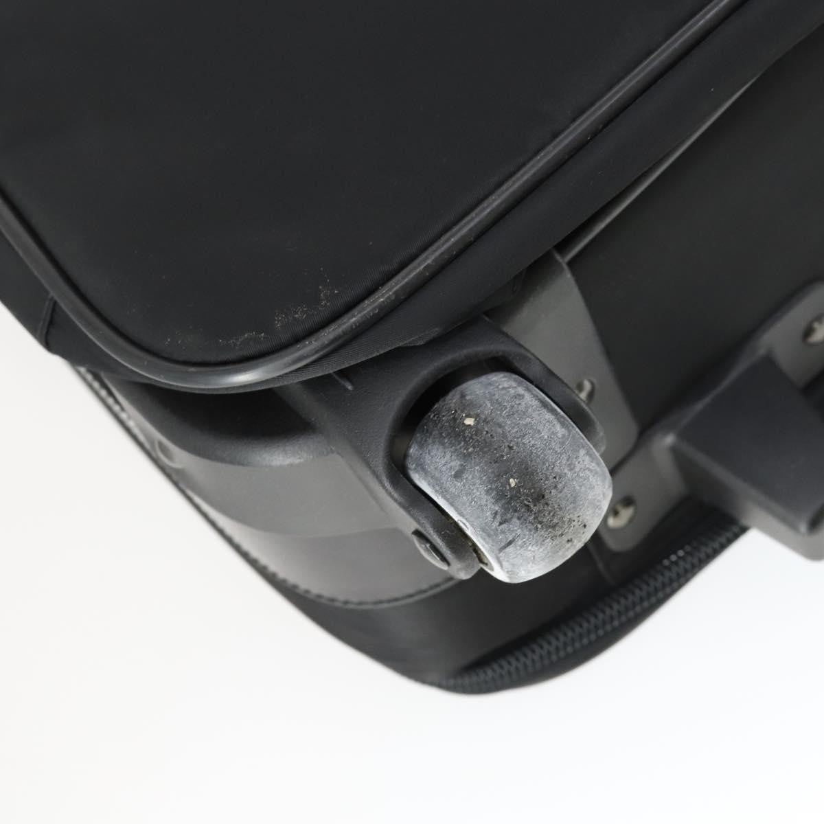 Prada Trolley Rolling Luggage Tessuto and Saffiano Leather, Black, Nylon, Travel Bag