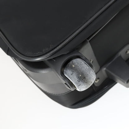 Prada Trolley Rolling Luggage Tessuto and Saffiano Leather, Black, Nylon, Travel Bag