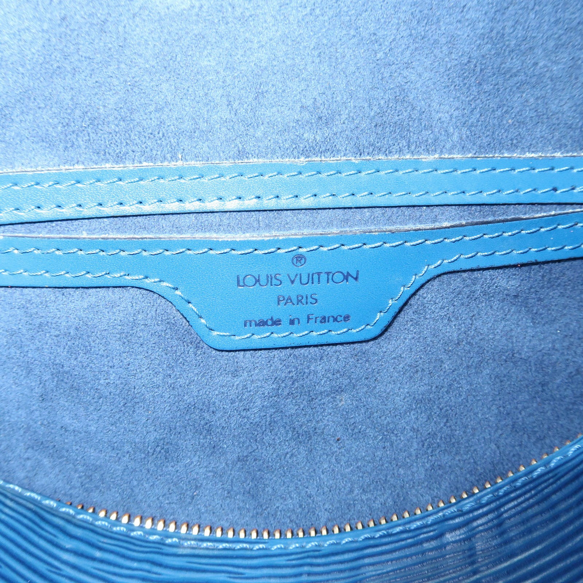 Louis Vuitton Soufflot Epi Leather, Blue, Leather, Tote Bag