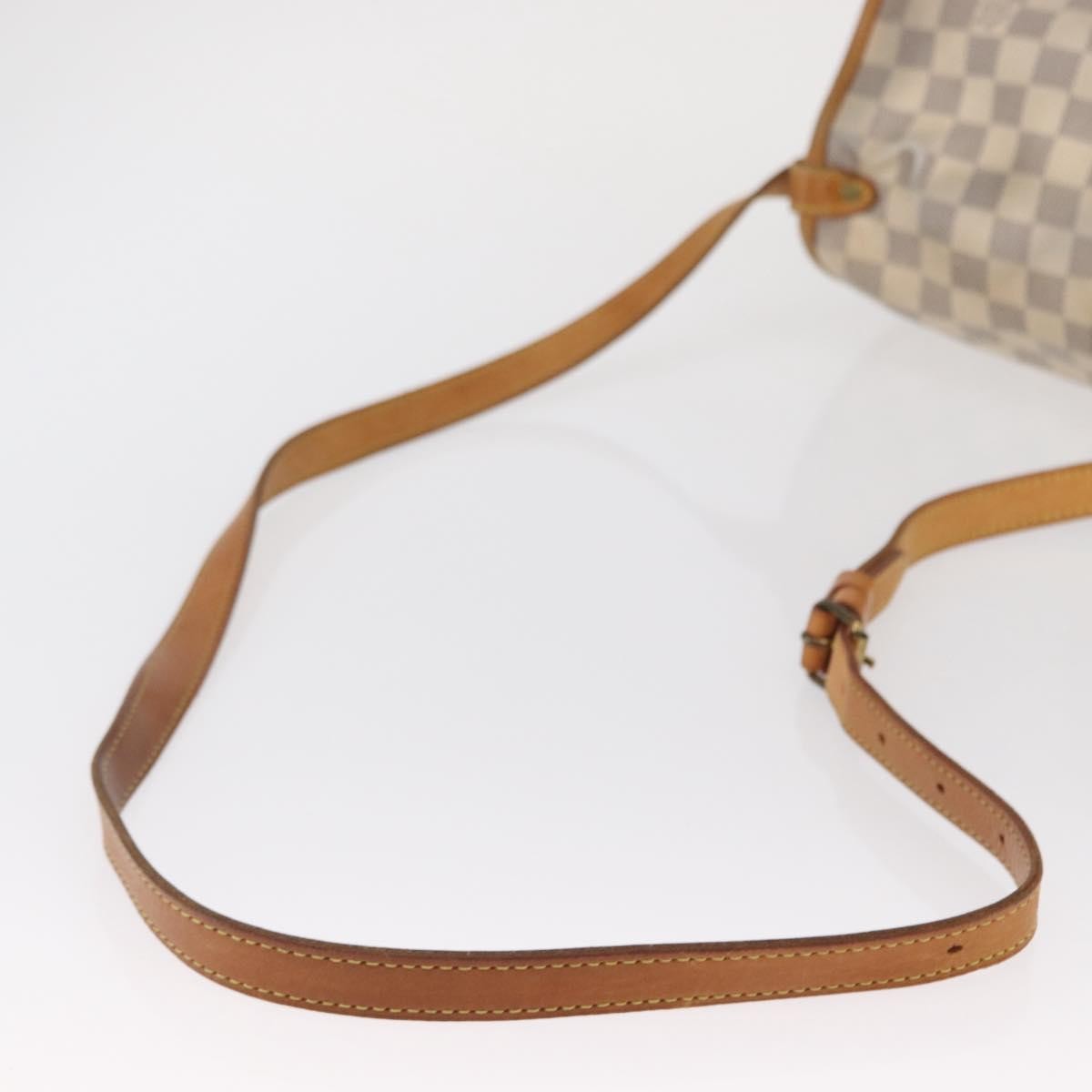 Louis Vuitton Saumur Damier Ebene, Beige, Canvas, Shoulder Bag