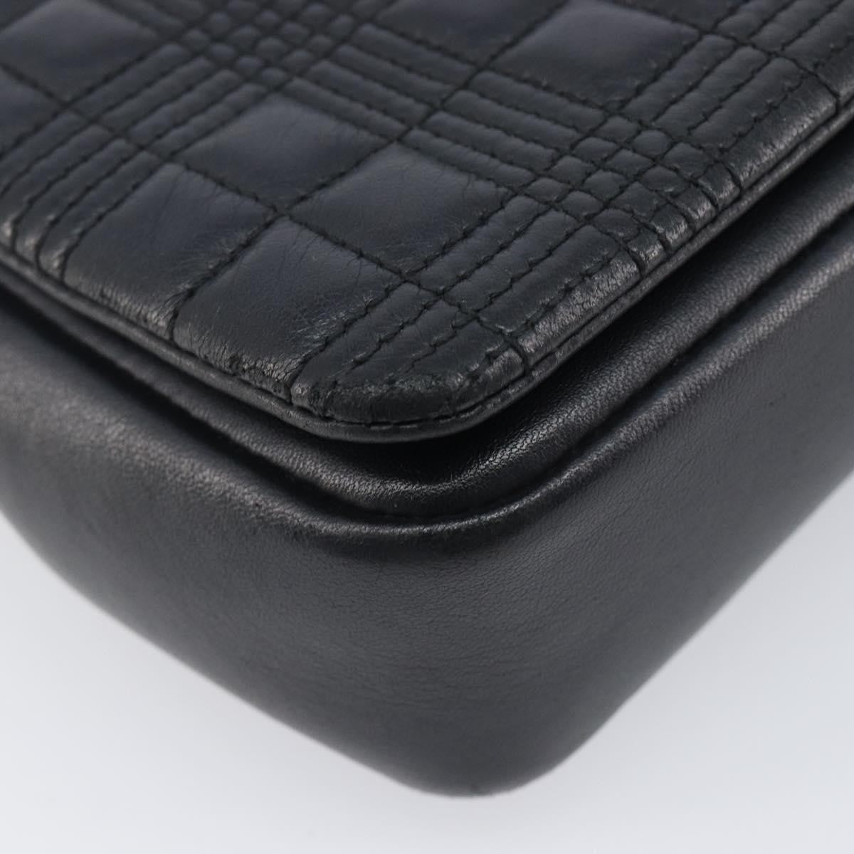 Burberry Lola Wallet on Chain Quilted Leather, Black, Leather, Crossbody Bag