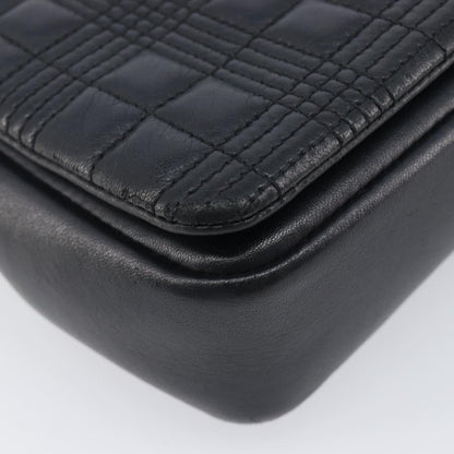 Burberry Lola Wallet on Chain Quilted Leather, Black, Leather, Crossbody Bag