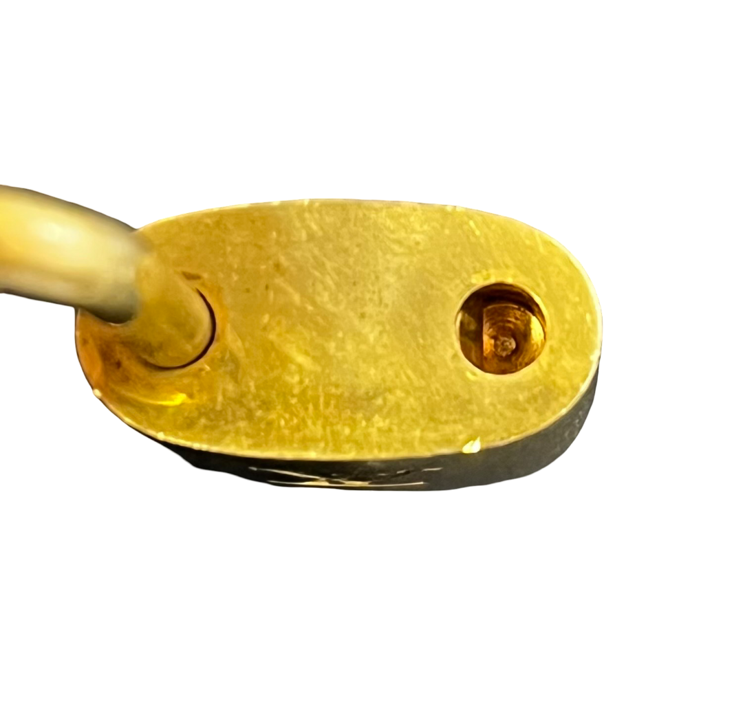 Louis Vuitton Padlock and Key Logo Metal, Gold, Metal, Charm