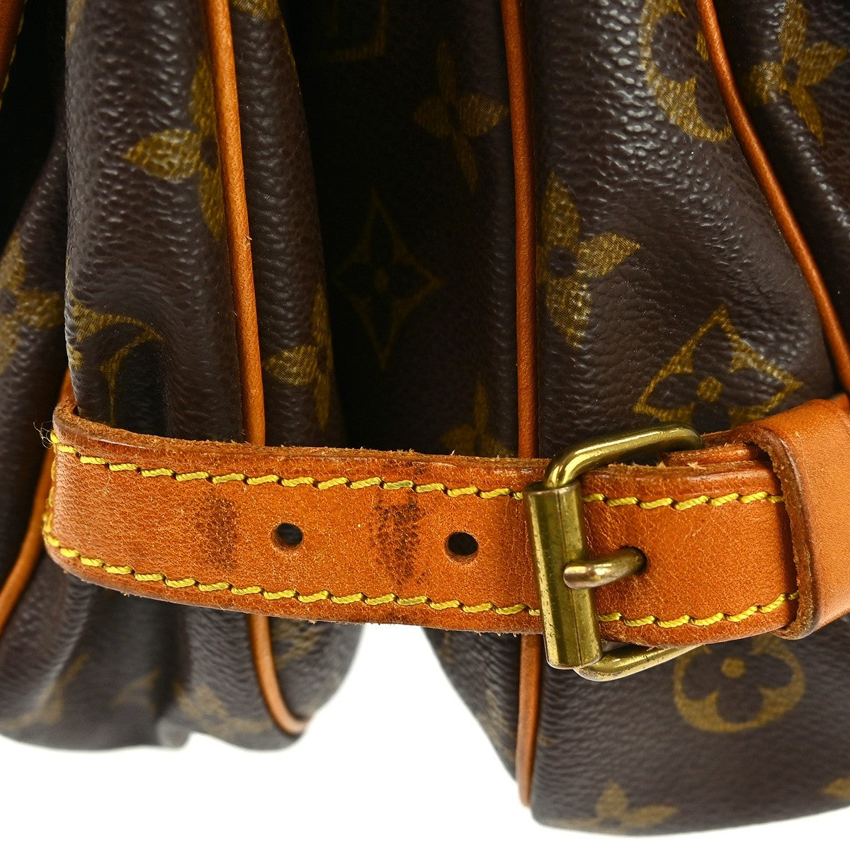 Louis Vuitton Saumur Monogram, Brown, Canvas, Shoulder Bag