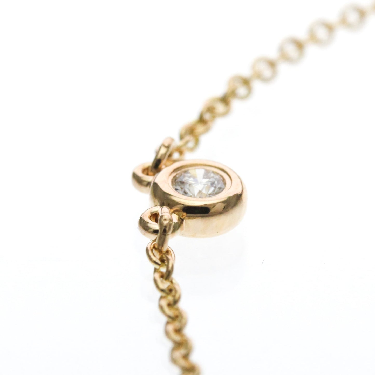 Tiffany & Co. Elsa Peretti Diamonds By The Yard Pendant 18K Rose Gold with Diamond, Gold, Pink Gold, Necklace