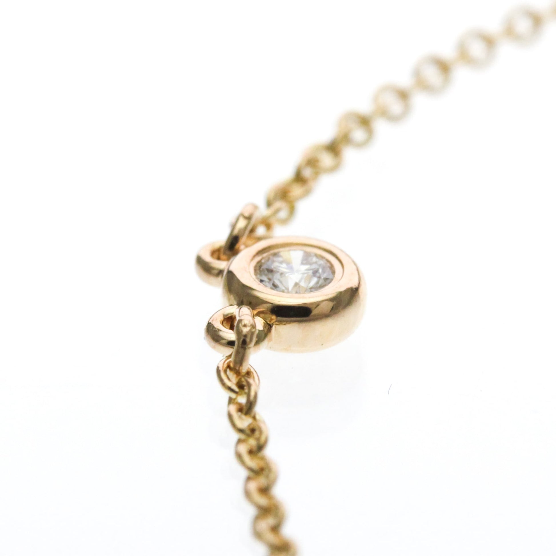Tiffany & Co. Elsa Peretti Diamonds By The Yard Pendant 18K Rose Gold with Diamond, Gold, Pink Gold, Necklace