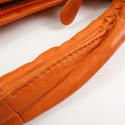 Bottega Veneta Veneta Hobo Intrecciato Nappa, Orange, Leather, Shoulder Bag