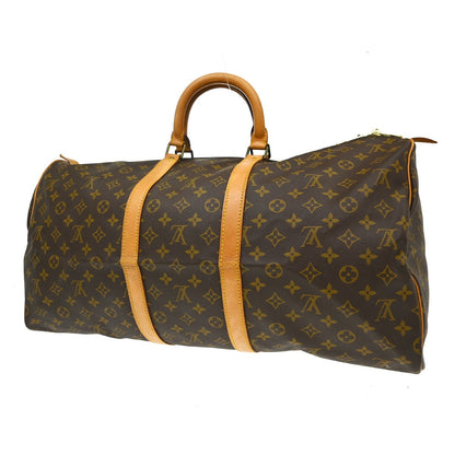 Louis Vuitton Keepall Monogram, Brown, Canvas, Travel Bag