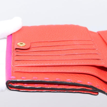 Fendi Selleria Peekaboo Leather, Pink, Leather, Wallet