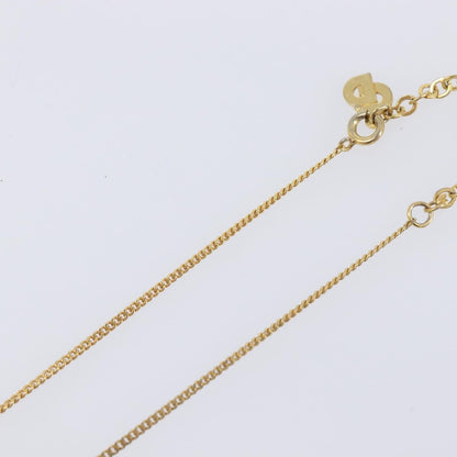 Christian Dior Vintage Logo Pendant Metal, Gold, Metal, Necklace