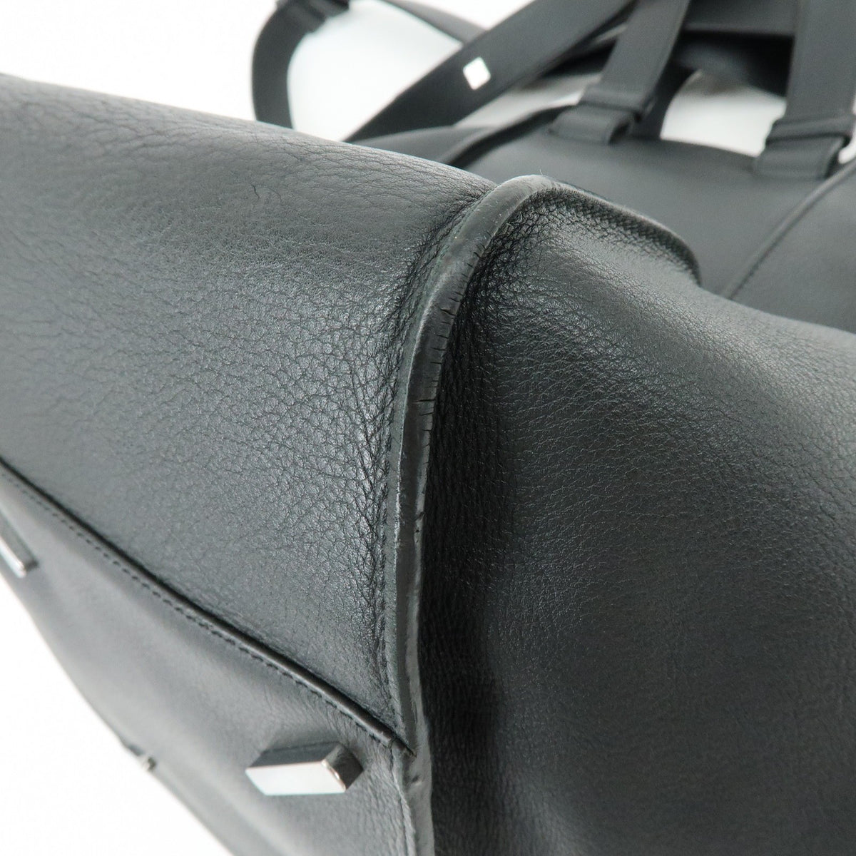 Loewe Hammock Leather, Black, Leather, Handbag