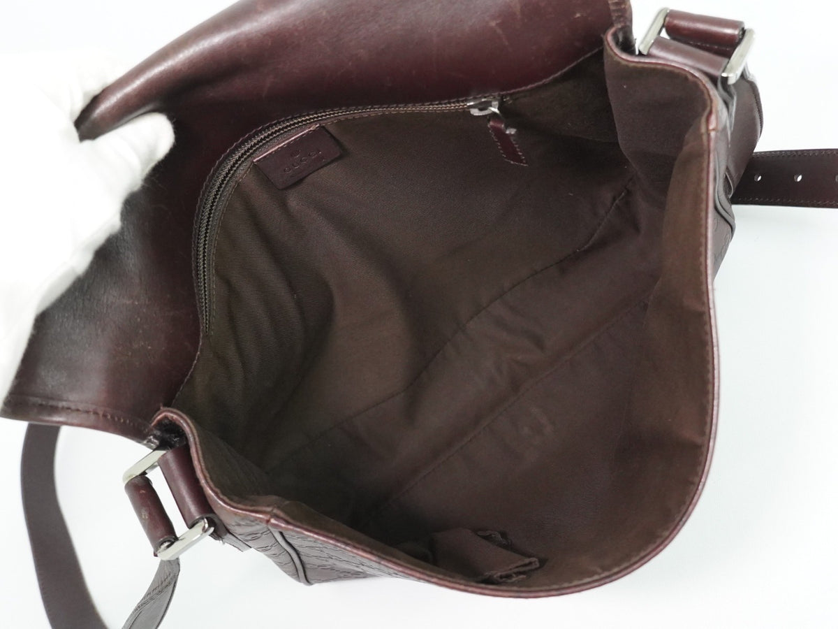 Gucci Flap Messenger Bag (Outlet) Guccissima Leather, Brown, Leather, Shoulder Bag