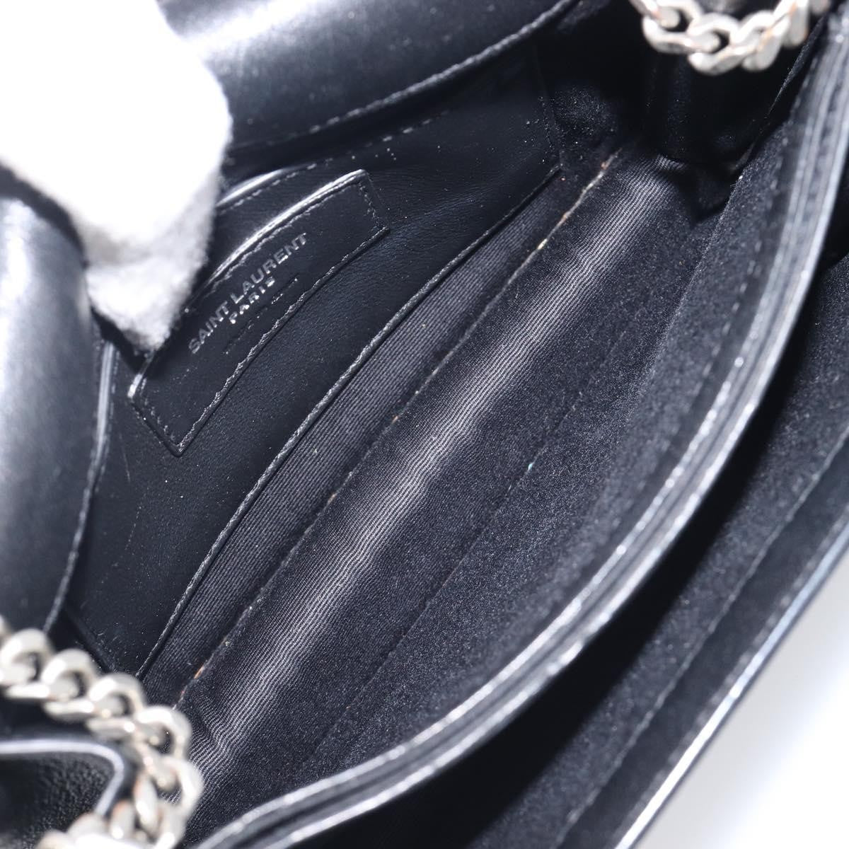 Saint Laurent Kate Box Leather, Black, Leather, Handbag