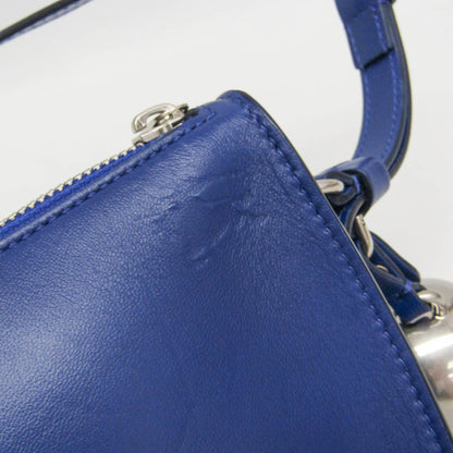 Burberry Shield Sling Leather, Blue, Leather, Shoulder Bag