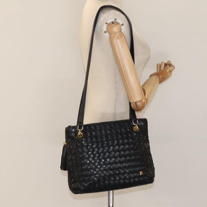 Bally Vintage Quilted leather, Black, Leather, Shoulder Bag