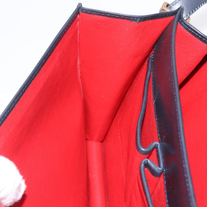 Celine Shoulder Leather, Navy, Leather, Shoulder Bag